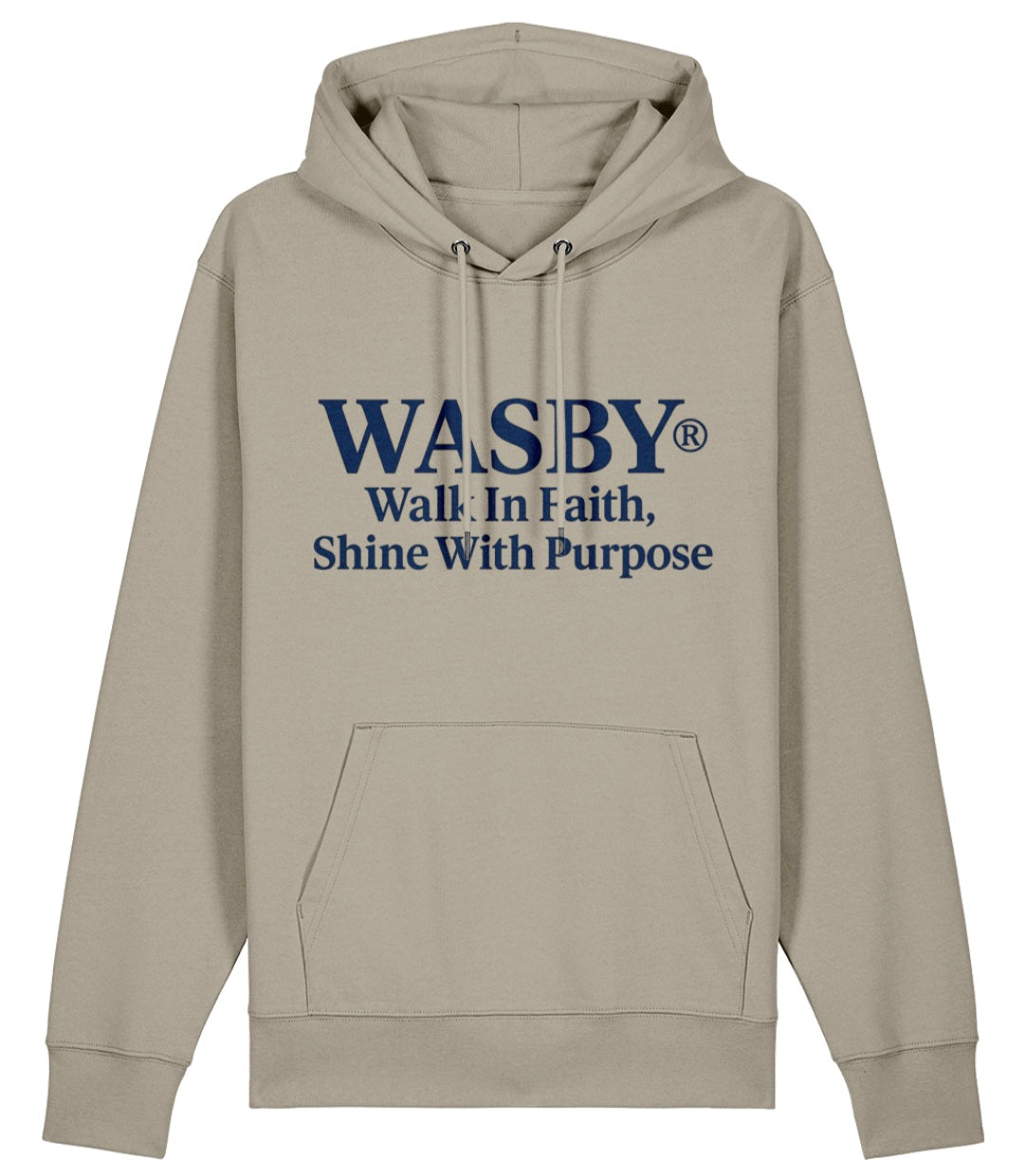 WASBY® Christian Organic Hoodie – “Walk In Faith, Shine With Purpose” | Premium 350 GSM Faithwear
